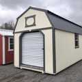 Ext. of 10x20 Lofted Barn Garage, Ivory, Charcoal, Charcoal