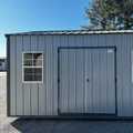 Ext. of 10x16 Classic Metal Garden Shed, Light Gray, Slate Gray, Slate Gray