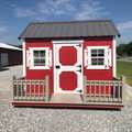Ext. of 10x10 Playhouse, Patriot Red, White, Charcoal
