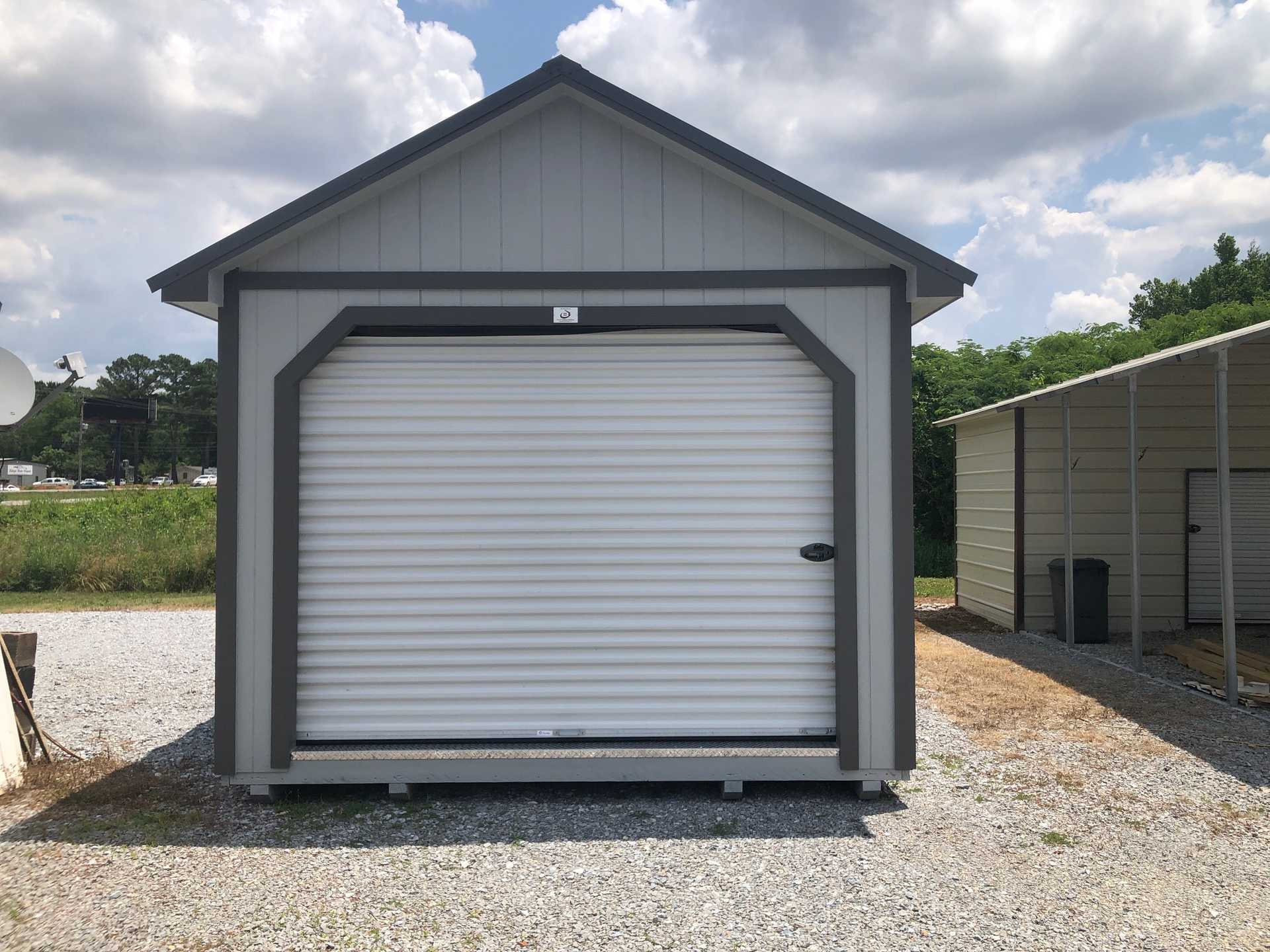 Ext. of 12x24 Ultra Garage, Gray, Charcoal, Charcoal