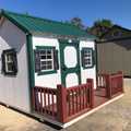 Ext. of 10 x 10 Playhouse, White, Forest Green, Forest Green