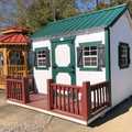 Ext. of 10 x 10 Playhouse, White, Forest Green, Forest Green