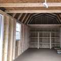 Int. of 10x20 Lofted Barn Garage, Ivory, Charcoal, Charcoal