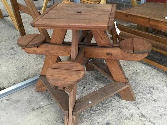 High Table with Attached Seats