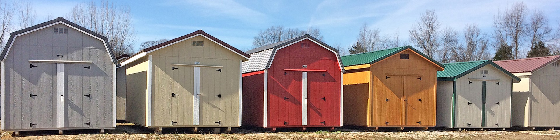 A full row of barns